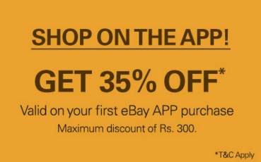 India Desire : Ebay App : Get Flat 35% Off On 1st Ebay App Purchase